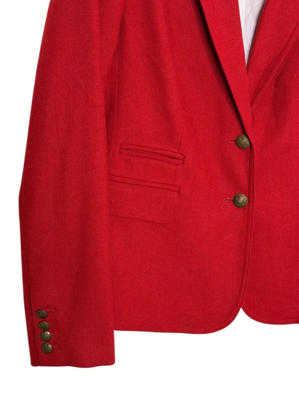 Banana Republic Factory Wool Blend Blazer Jacket 2 Button Womens Red 8